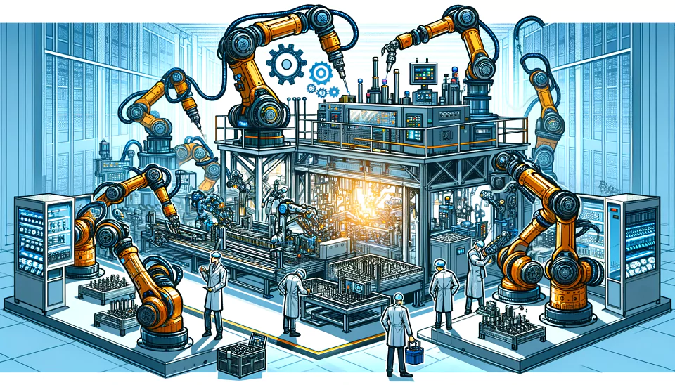 Roboterbasierte Automatisierungslösung in der Produktion mit fortschrittlicher Technologie und Innovation